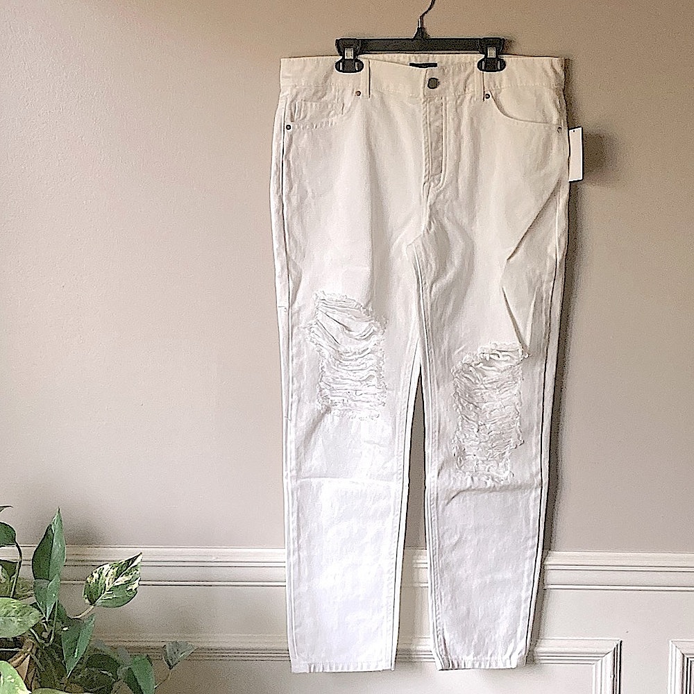 NWT AFRM Women’s Luisa Distressed Ankle Jeans 28